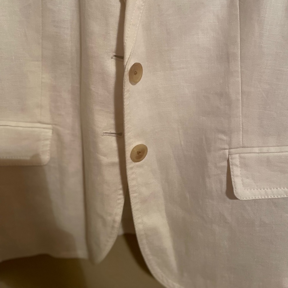 J Crew Lined White Linen Women’s Blazer - 14 - Picture 6 of 6
